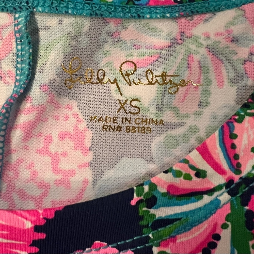 Lilly Pulitzer Solia UPF+50 Dress- Oyster Bay Navy Shroom With a View XS - Picture 8 of 12